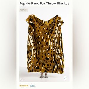 Anthropologie spotted faux fur throw